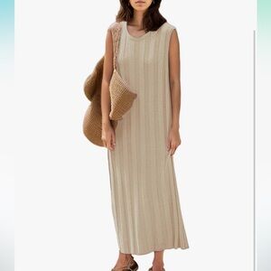 Women’s mid knit sweater dress coverup size large NEW